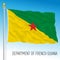 French Guiana regional flag, territory of France, south america
