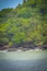 French Guiana, Salvation Islands. View of Devil\\\'s Island from Ile Roya