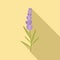 French herbal flower icon, flat style