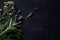 French herbs on the black desk