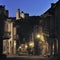 French historic town at twilight