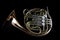 French Horn on Black Background