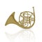French Horn Music Instrument Background Illustration