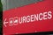 French hospital emergency entry sign with text in fre