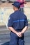 French jail guard parading during Bastille Day