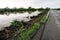 French landscape Cevennes flooded