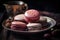 French macaron in elegant presentation. AI Generative