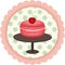 French macaroon round sticker