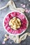 French Madeleine cookie with rose petals