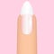 French manicure on sharp nail