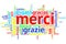 French Merci, Open Word Cloud, Thanks, on white