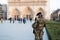 French military guarding Notre Dame in Paris