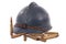 French military helmet of the First World War with ammunition is