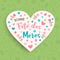 French Mothers Day floral card for moms love