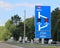 French motorway and indications to  Paris in France