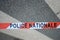 French national police red and white tape