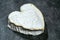 French Neufchatel cheese shaped heart