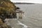 .French oceanfront landscape, oceanfront fish cabins in France