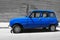 French oldtimer Renault 4 in blue.