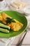 French omelet with parsley and cheese