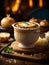 French Onion Soup, beef stock and caramelized onions cinematic food