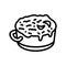 french onion soup cuisine line icon vector illustration