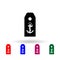 French petty officer shoulder boards military ranks and insignia multi color icon. Simple glyph, flat vector of Ranks in the