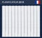 French Planner blank for 2019. Scheduler, agenda or diary template. Week starts on Monday