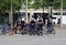 French policemen on bicycles in Paris