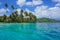 French Polynesia coconut palm trees motu Huahine