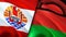 French Polynesia and Malawi flags. 3D Waving flag design. French Polynesia Malawi flag, picture, wallpaper. French Polynesia vs