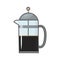 French press kettle. Filled coffee pot outline icon, linear colorful pictogram isolated on white. Alternative brewing