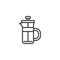 French press line icon