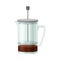 French Press for Making Tea or Coffee Vector Illustrated Element. Useful Household Item