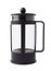 French press pot coffee maker composition isolated over the white background