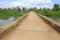 The French railway concrete bridge in southern Laos