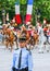 French Republican Guards during the ceremonial of french national day on July 14, 2014 in Paris, Champs