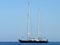 French Riviera - Black Sailboat