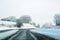 French road snow landscape