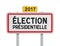 French roadsign Election Presidential 2017