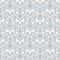 French shabby chic damask vector texture background. Dainty flower in blue and yellow on off white seamless pattern