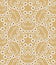 French shabby chic damask vector texture background. Dainty flower in blue yellow on off white seamless pattern. Hand