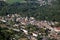 French small town aerial view