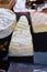 French soft cheeses - camembert, marcaire, munster, brie - delicious dessert with nuts and dried fruits