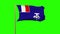 French Southern And Antarctic Lands flag waving in