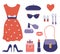 French Style Clothes and Accessories Set