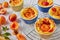 French summer dessert - Baked apricot clafoutis