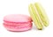 A french sweet delicacy macaroons isolated