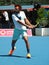 French Tennis player Jo-Wilfried Tsonga preparing for the Australian Open at the Kooyong Classic Exhibition tournament