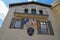 French text hotel de ville and liberte egalite fraternite means town hall and freedom equality fraternity on city hall facade in